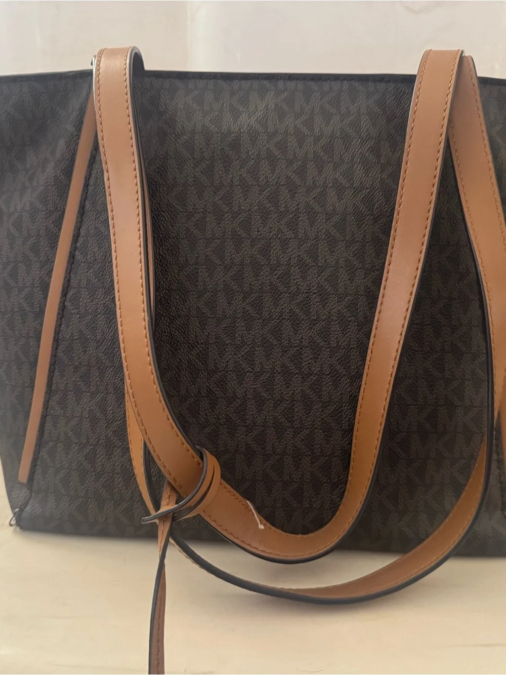Michael Kors Brown & Tan Logo Messenger Bag
